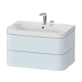Тумба подвесная с раковиной c-shaped Duravit Happy D.2 Plus 77,5 х 49 см, светло-голубой шелковисто-матовый лак (HP4347E9797)