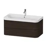 Тумба подвесная с раковиной c-shaped Duravit Happy D.2 Plus 97,5 х 49 см, орех брашированный (HP4348E6969)