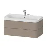 Тумба подвесная с раковиной c-shaped Duravit Happy D.2 Plus 97,5 х 49 см, лён (HP4348E7575)