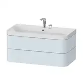 Тумба подвесная с раковиной c-shaped Duravit Happy D.2 Plus 97,5 х 49 см, светло-голубой шелковисто-матовый лак (HP4348E9797)