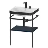 Раковина c-bonded с напольной металлической консолью Duravit Happy D.2 Plus 57,5 х 49 см (HP4735E9898)