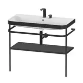 Раковина c-bonded с напольной металлической консолью Duravit Happy D.2 Plus 97,5 х 49 см (HP4738E8080)