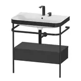 Раковина c-bonded с напольной металлической консолью Duravit Happy D.2 Plus 77,5 х 49 см (HP4742E8080)