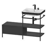 Раковина c-bonded с напольной металлической консолью Duravit Happy D.2 Plus 120 х 49 см (HP4745E8080)