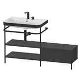 Раковина c-bonded с напольной металлической консолью Duravit Happy D.2 Plus 140 х 49 см (HP4752E8080)