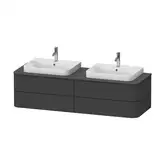 Тумбочка для подвесной консоли Duravit Happy D.2 Plus 160 х 55 см, графит суперматовый (HP4964B8080)