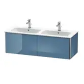 Комплект мебели тумба подвесная с двойной раковиной Duravit XSquare 128 х 47,8 см (XS407504747+2336130000)