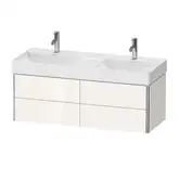 Комплект мебели тумба подвесная с двойной раковиной Duravit XSquare 118,4 х 46 см (XS416402222+23531200141)