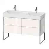 Комплект мебели тумба с двойной раковиной Duravit XSquare 118,4 х 46 см (XS445602222+23531200141)