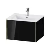 Тумба подвесная под раковину Duravit XViu 61 x 48 см, чёрный глянцевый (XV40250B140)