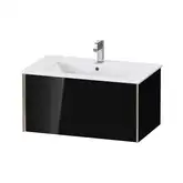 Тумба подвесная под раковину Duravit XViu 81 x 48 см, чёрный глянцевый (XV40260B140)