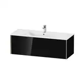 Тумба подвесная под раковину Duravit XViu 121 x 48 см, чёрный глянцевый (XV40280B140)