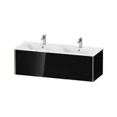 Тумба подвесная под раковину Duravit XViu 128 x 48 см, чёрный глянцевый (XV40290B140)