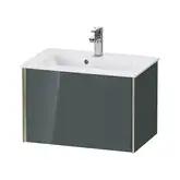 Тумба подвесная компакт, под раковину Duravit XViu 61 x 39 см, доломитово-серый глянцевый лак (XV40780B138)