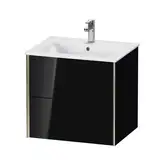 Тумба подвесная под раковину Duravit XViu 61 x 48 см, чёрный глянцевый (XV41250B140)
