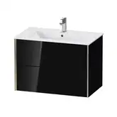 Тумба подвесная под раковину Duravit XViu 81 x 48 см, чёрный глянцевый (XV41260B140)