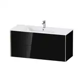 Тумба подвесная под раковину Duravit XViu 121 x 48 см, чёрный глянцевый (XV41280B140)