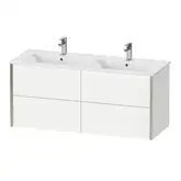 Комплект мебели тумба подвесная с двойной раковиной Duravit XViu 128 х 48 см, белый глянцевый (XV41290B122+2336130000)