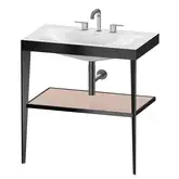 Металлическая консоль с раковиной c-bonded Duravit XViu 80 х 48 х h85 см, чёрный матовый/абрикосовый жемчуг (XV4715TB210)