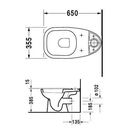 Унитаз с бачком Duravit D-code (с сиденьем SoftClose) (21110900002+0927100004+0067390000) фото 2 Aquada.com.ua