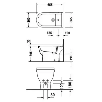 Биде напольное Duravit Starck3 65,5х36,5 см, цвет белый (удлиненное) (2234100000) фото 4 Aquada.com.ua Биде напольное Duravit Starck3 65,5х36,5 см, цвет белый (удлиненное) (2234100000) фото 4 Aquada.com.ua
