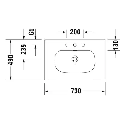 Раковина мебельная Duravit Viu 73 х 49 см (2344730000) фото 2 Aquada.com.ua Раковина мебельная Duravit Viu 73 х 49 см (2344730000) фото 2 Aquada.com.ua
