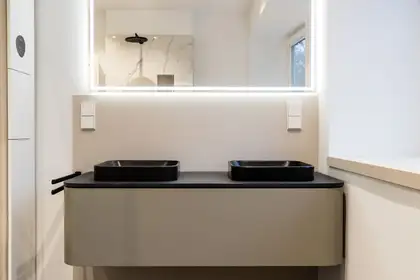 Раковина накладная на столешницу Duravit Happy D.2 Plus 40 х 40 см, антрацит (2359401300) фото 3 Aquada.com.ua