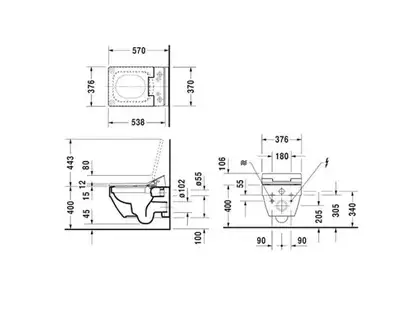 DURAVIT Унитаз подвесной с крышкой Vero Air SensoWash (2525590000+611500002000300) фото 2 Aquada.com.ua DURAVIT Унитаз подвесной с крышкой Vero Air SensoWash (2525590000+611500002000300) фото 2 Aquada.com.ua