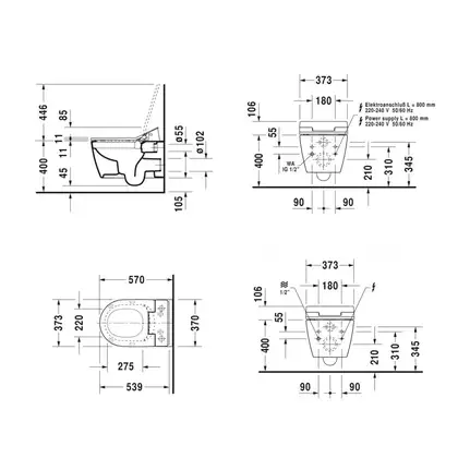 Унитаз-биде Rimless (безободковый) Duravit Me by Starck с сиденьем SensoWash® Slim (2529590000+611000002000300) фото 6 Aquada.com.ua Унитаз-биде Rimless (безободковый) Duravit Me by Starck с сиденьем SensoWash® Slim (2529590000+611000002000300) фото 6 Aquada.com.ua