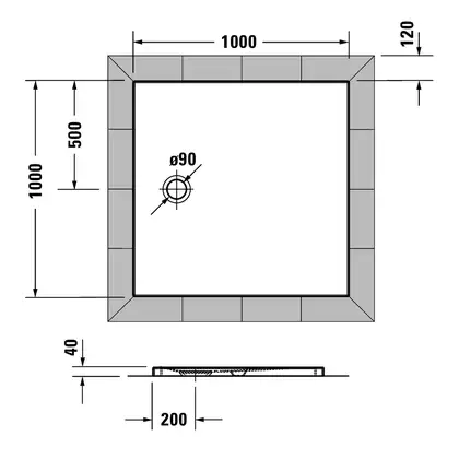 Душевой поддон 100 х 100 х 4 см Duravit Tempano, белый (720189000000000) фото 4 Aquada.com.ua Душевой поддон 100 х 100 х 4 см Duravit Tempano, белый (720189000000000) фото 4 Aquada.com.ua