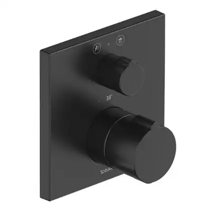 Термостат для душа скрытого монтажа, на 2 потребителя Duravit C.1 (цвет - чёрный матовый) (C14200013046) фото 1 Aquada.com.ua Термостат для душа скрытого монтажа, на 2 потребителя Duravit C.1 (цвет - чёрный матовый) (C14200013046) фото 1 Aquada.com.ua
