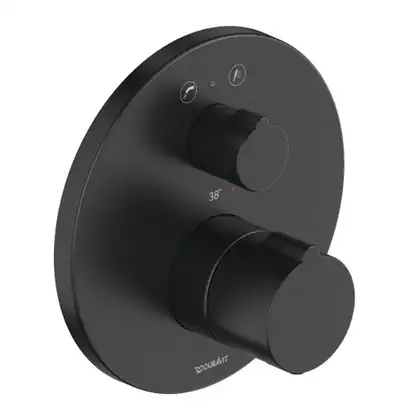 Термостат для душа скрытого монтажа Duravit C.1 (цвет - чёрный матовый) (C15200014046) фото 1 Aquada.com.ua Термостат для душа скрытого монтажа Duravit C.1 (цвет - чёрный матовый) (C15200014046) фото 1 Aquada.com.ua
