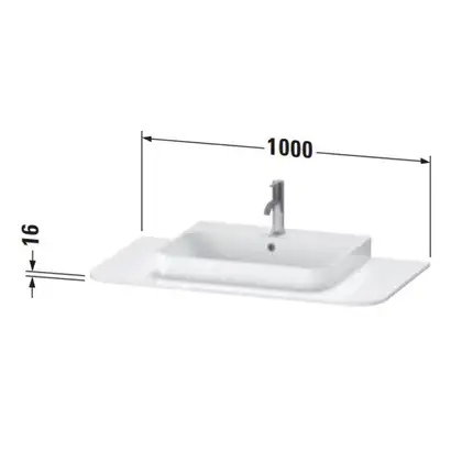 Консоль с 1 одним вырезом Duravit Happy D.2 Plus 100 х 55 см, белый шелковисто-матовый лак (HP031E03636) фото 2 Aquada.com.ua Консоль с 1 одним вырезом Duravit Happy D.2 Plus 100 х 55 см, белый шелковисто-матовый лак (HP031E03636) фото 2 Aquada.com.ua