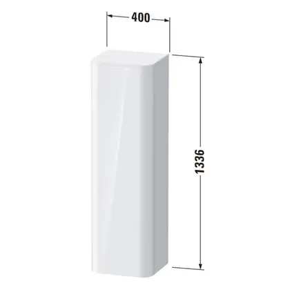 Шкафчик подвесной Duravit Happy D.2 Plus 40 х 36 х h133,6 см, серо-коричневый шелковисто-матовый лак (HP1261R6060) фото 2 Aquada.com.ua