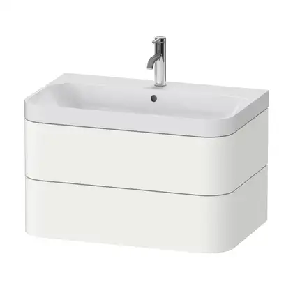 Тумба подвесная с раковиной c-shaped Duravit Happy D.2 Plus 77,5 х 49 см, белый шелковисто-матовый лак (HP4347E3636) фото 1 Aquada.com.ua Тумба подвесная с раковиной c-shaped Duravit Happy D.2 Plus 77,5 х 49 см, белый шелковисто-матовый лак (HP4347E3636) фото 1 Aquada.com.ua
