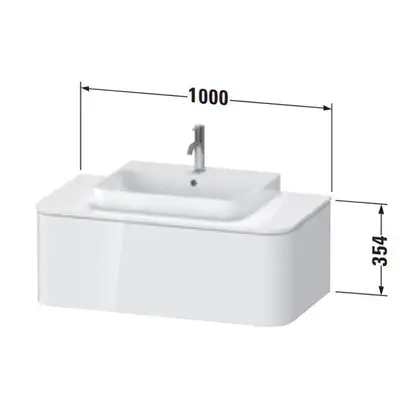 Тумбочка для подвесной консоли Duravit Happy D.2 Plus 100 х 55 см, графит суперматовый (HP494108080) фото 2 Aquada.com.ua Тумбочка для подвесной консоли Duravit Happy D.2 Plus 100 х 55 см, графит суперматовый (HP494108080) фото 2 Aquada.com.ua