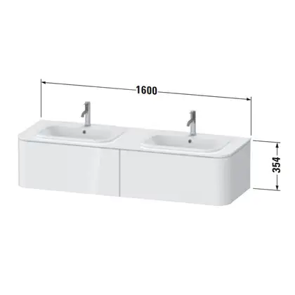 Тумбочка для подвесной консоли Duravit Happy D.2 Plus 160 х 55 см, графит суперматовый (HP4956B8080) фото 2 Aquada.com.ua Тумбочка для подвесной консоли Duravit Happy D.2 Plus 160 х 55 см, графит суперматовый (HP4956B8080) фото 2 Aquada.com.ua