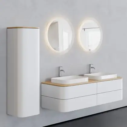 Зеркало с LED подсветкой версия «icon» Duravit Happy D.2 Plus Ø 90 см (HP7486S0000) фото 2 Aquada.com.ua Зеркало с LED подсветкой версия «icon» Duravit Happy D.2 Plus Ø 90 см (HP7486S0000) фото 2 Aquada.com.ua