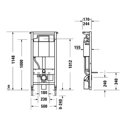 Инсталляция Duravit DuraSystem для подвесного унитаза (WD1001000000) фото 2 Aquada.com.ua Инсталляция Duravit DuraSystem для подвесного унитаза (WD1001000000) фото 2 Aquada.com.ua