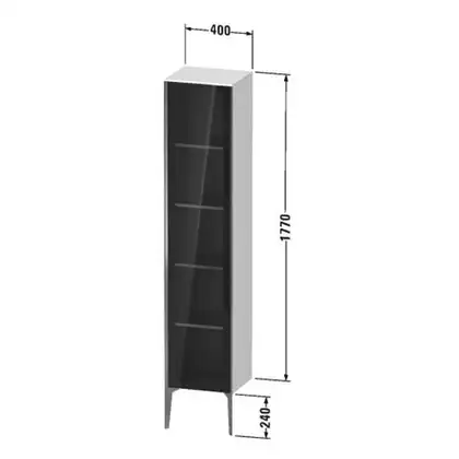 Шкафчик напольный со стеклянными дверцами Duravit XViu 40 x 36 х h201 см, чёрный глянцевый (XV1375LB140) фото 3 Aquada.com.ua Шкафчик напольный со стеклянными дверцами Duravit XViu 40 x 36 х h201 см, чёрный глянцевый (XV1375LB140) фото 3 Aquada.com.ua