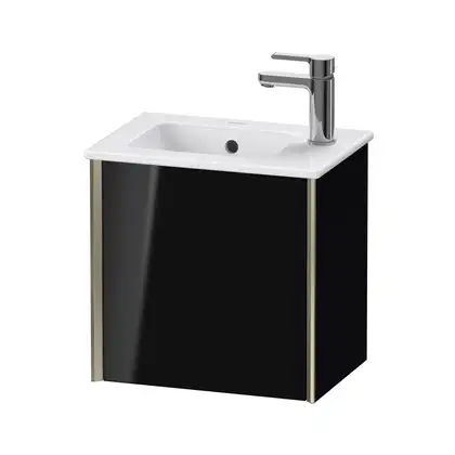 Тумба подвесная под раковину Duravit XViu 41 x 29 см, чёрный глянцевый (XV4024LB140) фото 1 Aquada.com.ua
