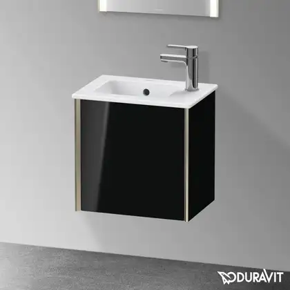 Тумба подвесная под раковину Duravit XViu 41 x 29 см, чёрный глянцевый (XV4024LB140) фото 2 Aquada.com.ua