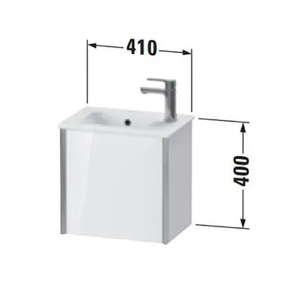 Тумба подвесная под раковину Duravit XViu 41 x 29 см, чёрный глянцевый (XV4024LB140) фото 3 Aquada.com.ua