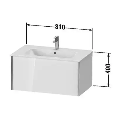 Тумба подвесная под раковину Duravit XViu 81 x 48 см, орех брашированный (XV40260B169) фото 2 Aquada.com.ua