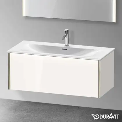 Тумба подвесная под раковину Duravit XViu 101 x 48 см, белый глянцевый (XV40350B122) фото 3 Aquada.com.ua