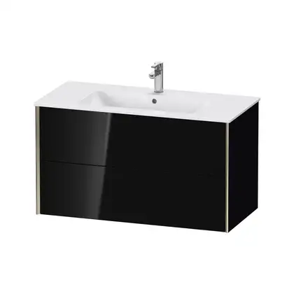 Тумба подвесная под раковину Duravit XViu 101 x 48 см, чёрный глянцевый (XV41270B140) фото 1 Aquada.com.ua