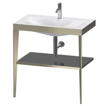 Металлическая консоль с раковиной c-bonded Duravit XViu 80 х 48 х h85 см, матовое шампанское/серый (XV4715OB189) фото 1 Aquada.com.ua Металлическая консоль с раковиной c-bonded Duravit XViu 80 х 48 х h85 см, матовое шампанское/серый (XV4715OB189) фото 1 Aquada.com.ua