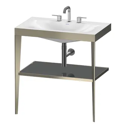 Металлическая консоль с раковиной c-bonded Duravit XViu 80 х 48 х h85 см, матовое шампанское/сёрый (XV4715TB189) фото 1 Aquada.com.ua Металлическая консоль с раковиной c-bonded Duravit XViu 80 х 48 х h85 см, матовое шампанское/сёрый (XV4715TB189) фото 1 Aquada.com.ua