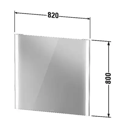 Зеркало с LED подсветкой Duravit XViu 82 х 4 х h80 см, версия "sensor" (XV70320B1B1) фото 6 Aquada.com.ua