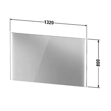Зеркало с LED подсветкой Duravit XViu 132 х 4 х h80 см, версия "sensor" (XV70350B1B1) фото 4 Aquada.com.ua